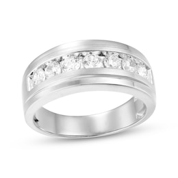 Now + Forever Men's Lab-Grown Diamonds Wedding Band 1 ct tw Platinum