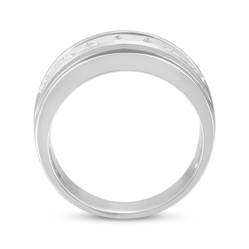 Main Image 3 of Now + Forever Men's Lab-Grown Diamonds Wedding Band 1 ct tw Platinum