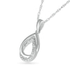 Thumbnail Image 2 of Diamond Accent Interlocking Pear Necklace Sterling Silver