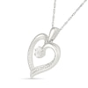 Thumbnail Image 2 of Diamond Accent Open Heart Necklace Sterling Silver
