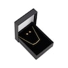 Thumbnail Image 2 of Bar Necklace & Button Stud Earrings Gift Set Hollow 10K Yellow Gold