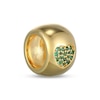 Thumbnail Image 2 of STUDIO BY KAY Lab-Created Emerald Heart Rondelle Charm 24K Yellow Gold Vermeil Sterling Silver