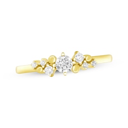 JOUJE Collection Lab-Grown Diamond & Bead Scatter Fashion Ring 1/4 ct tw 10K Yellow Gold