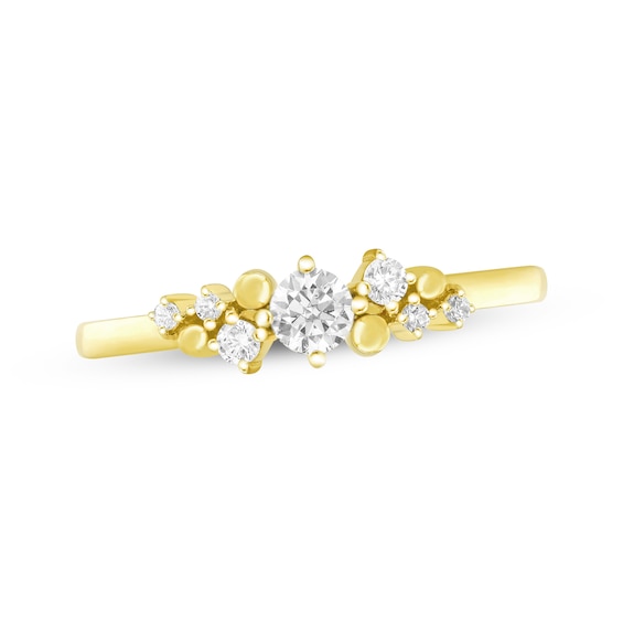 JOUJE Collection Lab-Grown Diamond & Bead Scatter Fashion Ring 1/4 ct tw 10K Yellow Gold