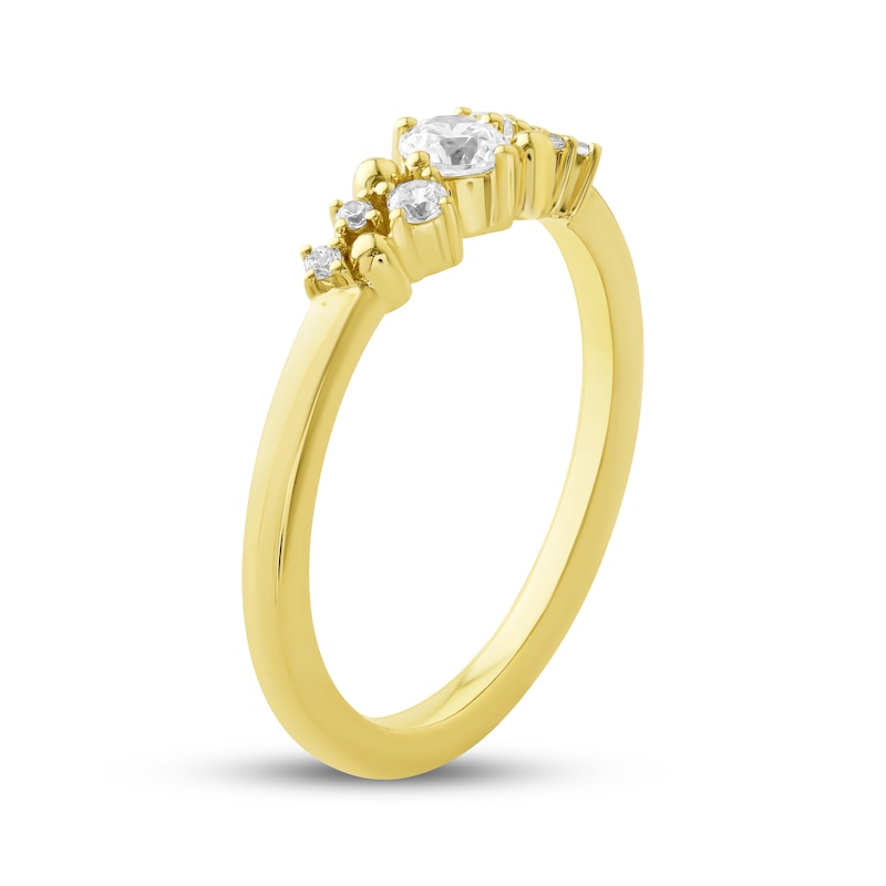 Main Image 2 of JOUJE Collection Lab-Grown Diamond & Bead Scatter Fashion Ring 1/4 ct tw 10K Yellow Gold