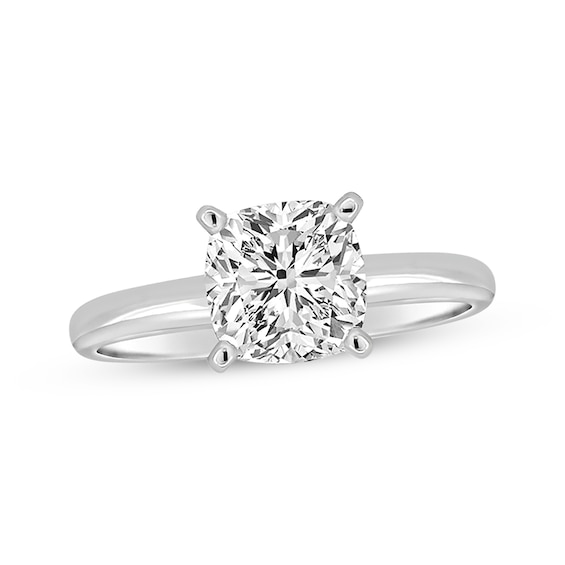 Now + Forever Lab-Grown Diamonds Certified Cushion-Cut Solitaire Engagement Ring 1-1/2 ct tw 14K White Gold (F/VS2)