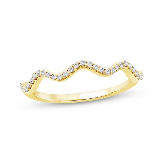 KAY Lab-Grown Diamonds Zigzag Ring 1/8 ct tw 10K Yellow Gold