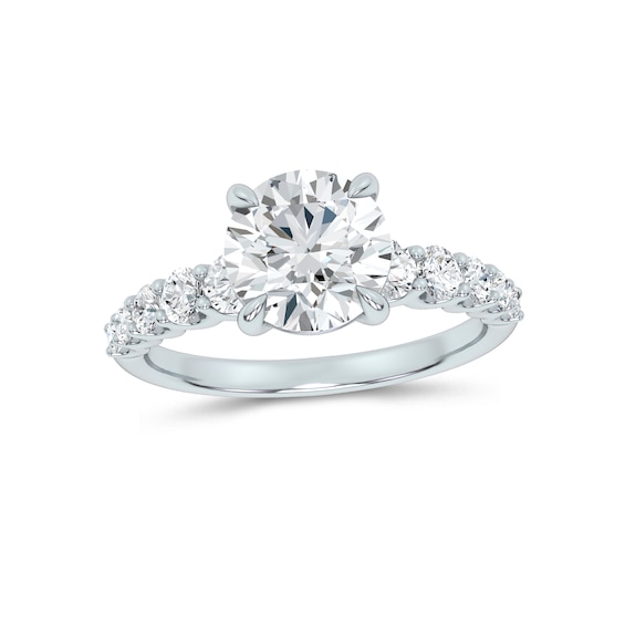 Now + Forever Hidden Halo Lab-Grown Diamond Engagement Ring Setting 5/8ct tw 14K White Gold