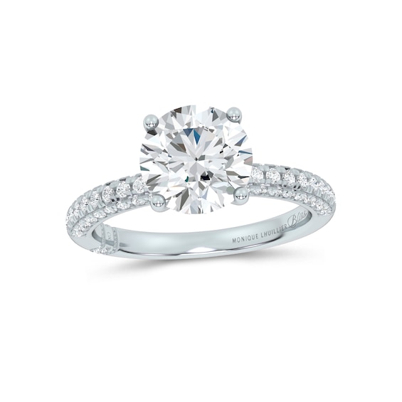 Monique Lhuillier Bliss Natural Diamond Engagement Ring Setting 1/2 ct tw Platinum