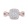 Thumbnail Image 3 of THE LEO Diamond Princess-Cut Twist Shank Engagement Ring 1-1/5 ct tw 14K Two-Tone Gold