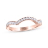 Thumbnail Image 1 of THE LEO Diamond Contoured Wedding Band 1/4 ct tw 14K Rose Gold