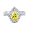 Lab-Created Diamonds by KAY Yellow & White Pear Shaped Engagement Ring 1-3/4 ct tw 14K White Gold