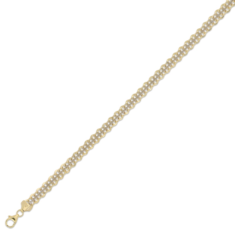 Main Image 1 of Diamond-Cut Infinity Link Bracelet 10K Yellow Gold 7.5&quot;