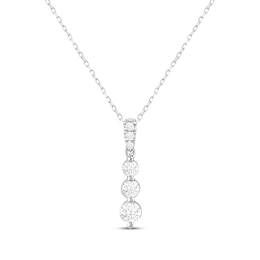 Lab-Created Diamonds by KAY Drop Necklace 1/3 ct tw 14K White Gold 18”