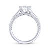 Round-Cut Diamond Solitaire Hidden Detail Engagement Ring 3/4 ct tw 14K White Gold
