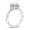 Thumbnail Image 1 of Monique Lhuillier Bliss Pear-Shaped Aquamarine, Swiss Blue Topaz & Diamond Engagement Ring 1/2 ct tw 14K White Gold