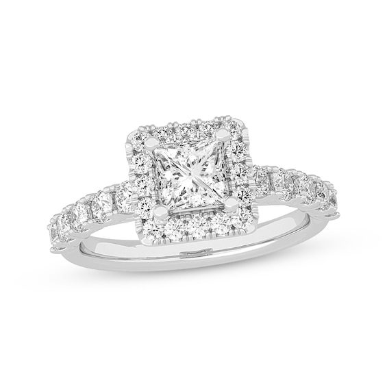 Lab-Created Diamonds by KAY Princess-Cut Engagement Ring 2 ct tw 14K White Gold