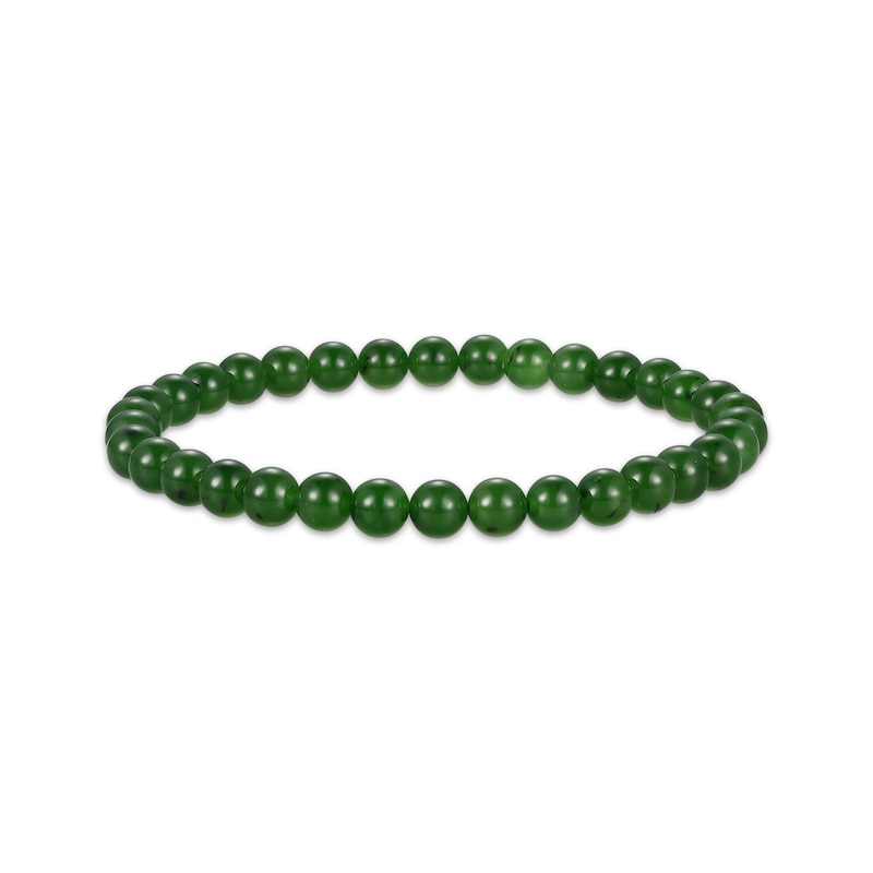 Jade Bead Stretch Bracelet