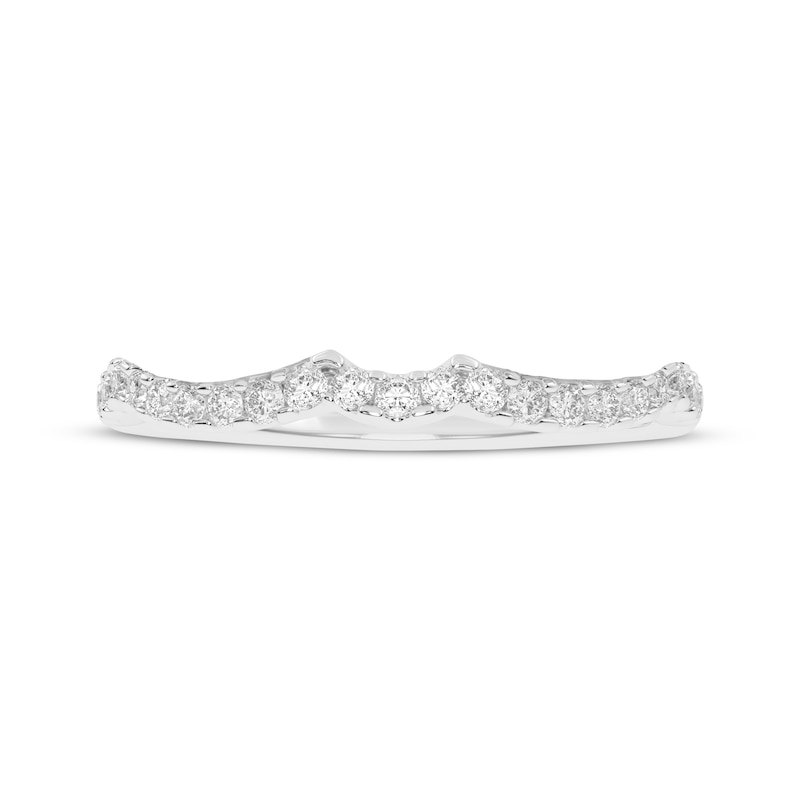 Main Image 3 of Now + Forever Lab-Grown Diamonds Contour Wedding Band 1/6 ct tw 14K White Gold