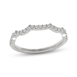 THE LEO First Light Diamond Contour Wedding Band 1/5 ct tw 14K White Gold
