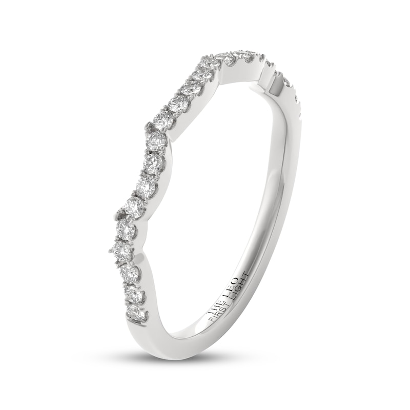 Main Image 2 of THE LEO First Light Diamond Contour Wedding Band 1/5 ct tw 14K White Gold