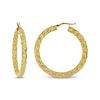 Thumbnail Image 0 of Italian Brilliance Diamond-Cut Hoop Earrings 14K Yellow Gold 30mm