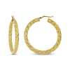 Thumbnail Image 1 of Italian Brilliance Diamond-Cut Hoop Earrings 14K Yellow Gold 30mm