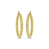 Thumbnail Image 2 of Italian Brilliance Diamond-Cut Hoop Earrings 14K Yellow Gold 30mm