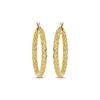 Thumbnail Image 1 of Italian Brilliance Diamond-Cut Hoop Earrings 14K Yellow Gold 30mm