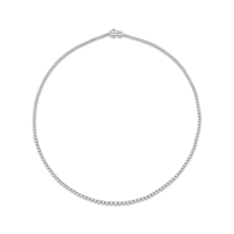 Main Image 1 of Diamond Riviera Necklace 4 ct tw 10K White Gold 17&quot;