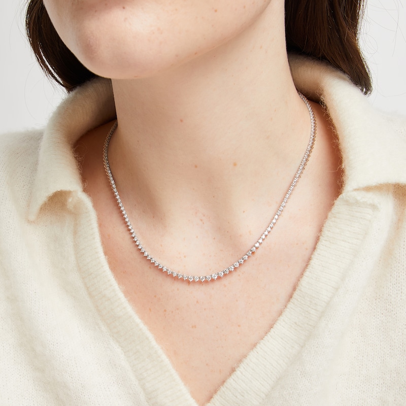 Main Image 4 of Diamond Riviera Necklace 4 ct tw 10K White Gold 17&quot;