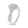 Thumbnail Image 5 of THE LEO Prisma Diamond Oval-Cut Double Halo Engagement Ring 1 ct tw 14K White Gold