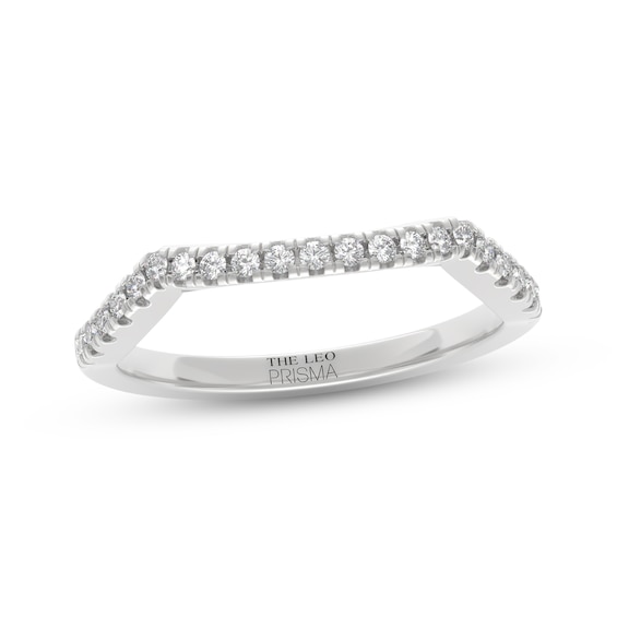 THE LEO Prisma Diamond Contour Wedding Band 1/ ct tw 14K White Gold