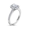 Thumbnail Image 2 of THE LEO Diamond Emerald-Cut Halo Engagement Ring 1 ct tw 14K White Gold
