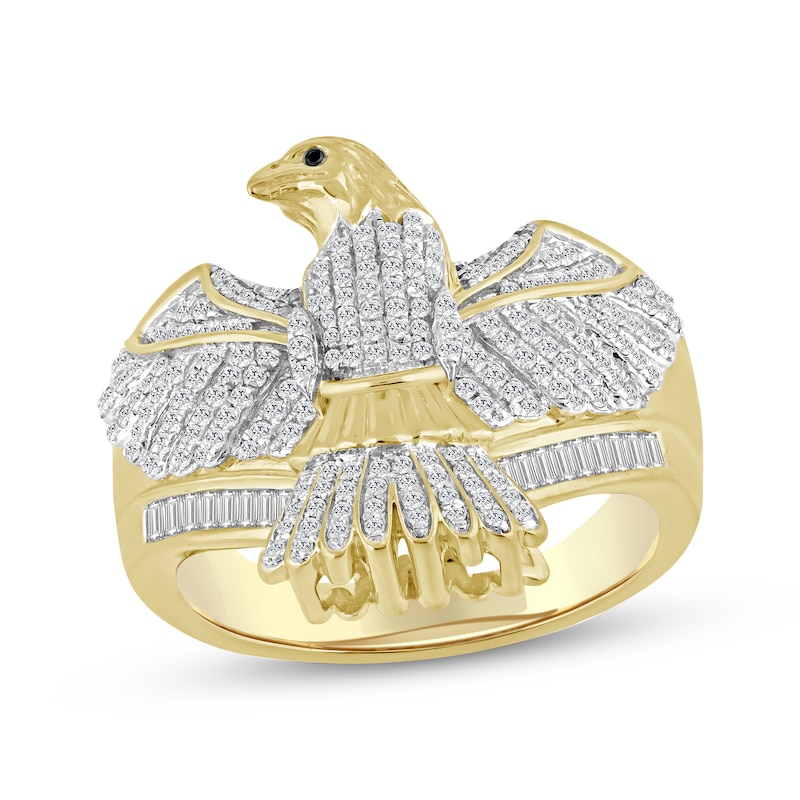 Main Image 1 of Men's Diamond Eagle Ring 3/4 ct tw 10K Yellow Gold