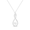 Thumbnail Image 0 of Unstoppable Love Lab-Created Diamond Twist Frame Necklace 1-1/4 ct tw 10K White Gold 19"