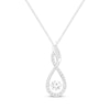 Thumbnail Image 1 of Unstoppable Love Lab-Grown Diamond Twist Frame Necklace 1-1/4 ct tw 10K White Gold 19&quot;