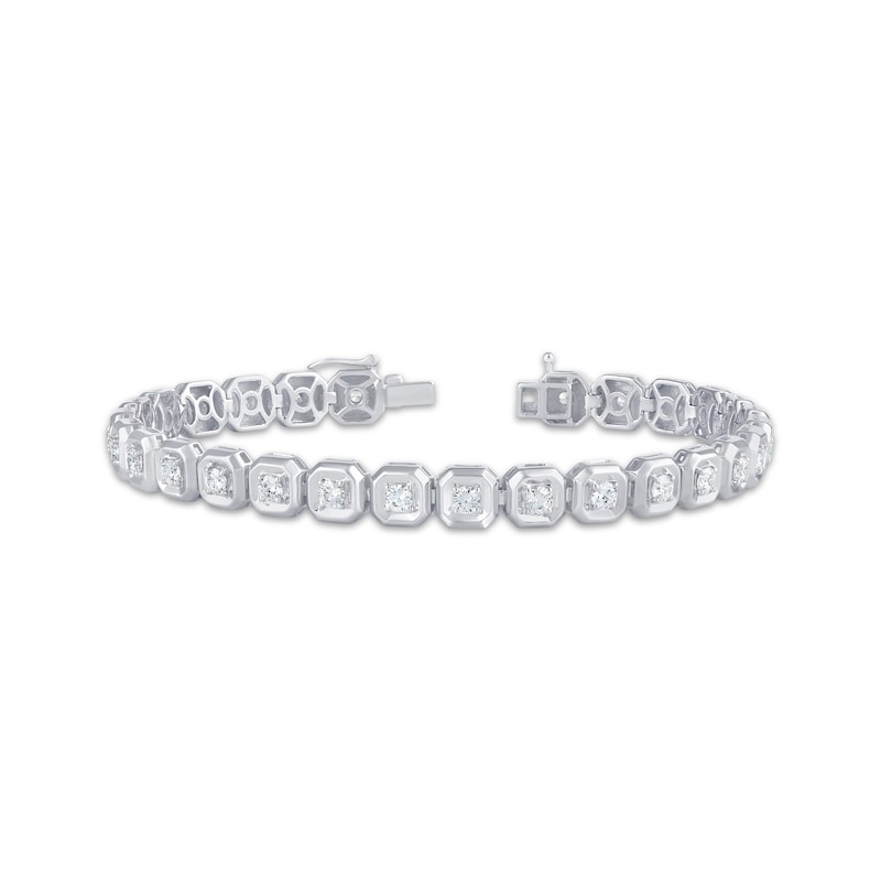 Main Image 1 of KAY Lab-Grown Diamonds Link Bracelet 4 ct tw 10K White Gold 8.5&quot;