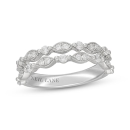 Neil Lane Diamond Two-Row Anniversary Ring 1/2 ct tw 14K White Gold