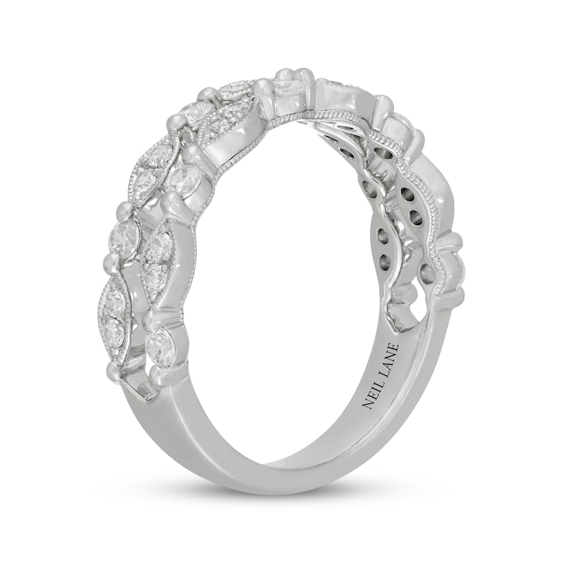 Main Image 2 of Neil Lane Diamond Two-Row Anniversary Ring 1/2 ct tw 14K White Gold