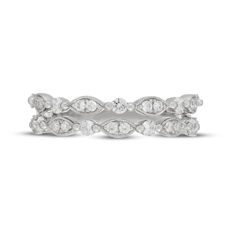 Main Image 3 of Neil Lane Diamond Two-Row Anniversary Ring 1/2 ct tw 14K White Gold