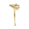 Thumbnail Image 2 of Diamond-Cut Open Double Hearts Ring 10K Yellow Gold