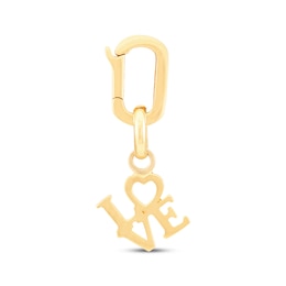 Charmed Memories Tilted "Love" Square Charm 10K Yellow Gold