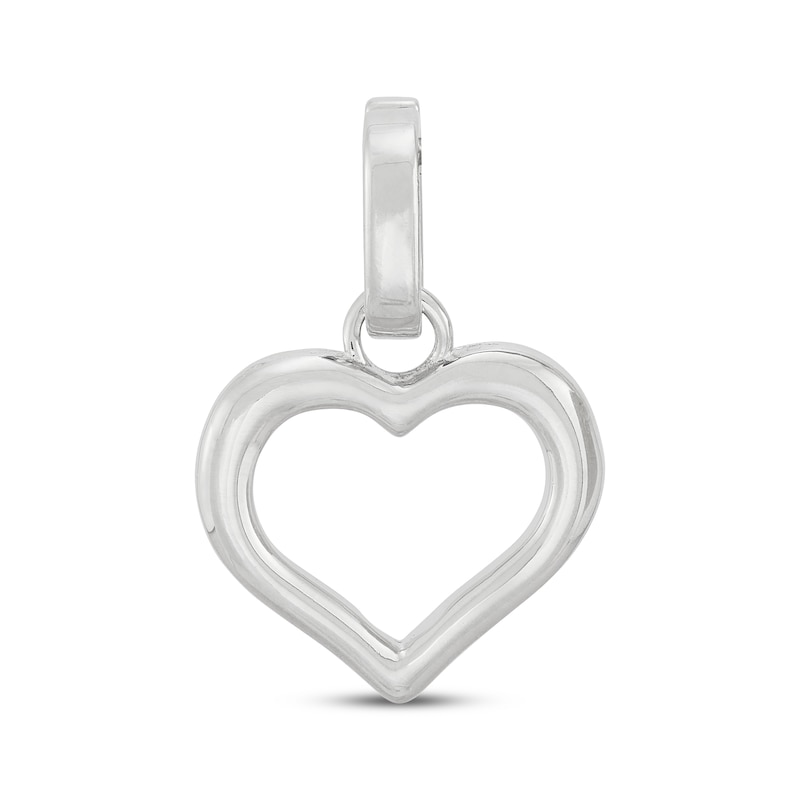 Main Image 1 of Charmed Memories Heart Outline Charm Sterling Silver