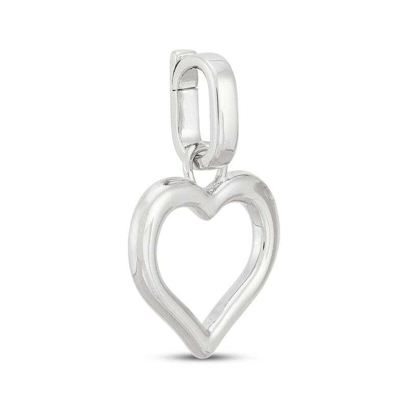 Main Image 2 of Charmed Memories Heart Outline Charm Sterling Silver