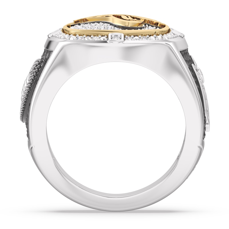 Main Image 2 of True Fans Jacksonville Jaguars Championship Ring Sterling Silver & 10K Yellow Gold Ring