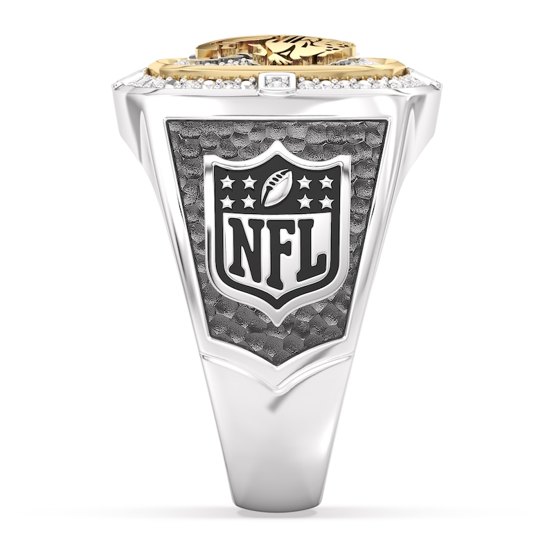 Main Image 3 of True Fans Jacksonville Jaguars Championship Ring Sterling Silver & 10K Yellow Gold Ring
