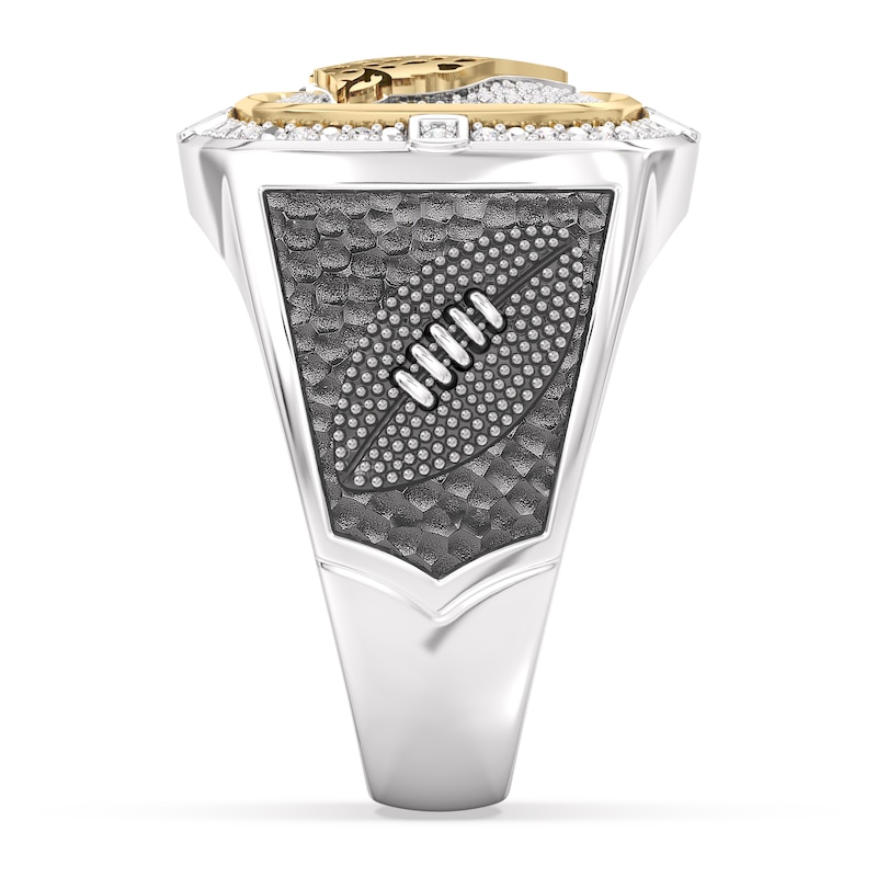 Main Image 4 of True Fans Jacksonville Jaguars Championship Ring Sterling Silver & 10K Yellow Gold Ring