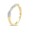 Thumbnail Image 2 of Now + Forever Graduating Diamond Contour Twist Anniversary Ring 1/4 ct tw 10K Yellow Gold