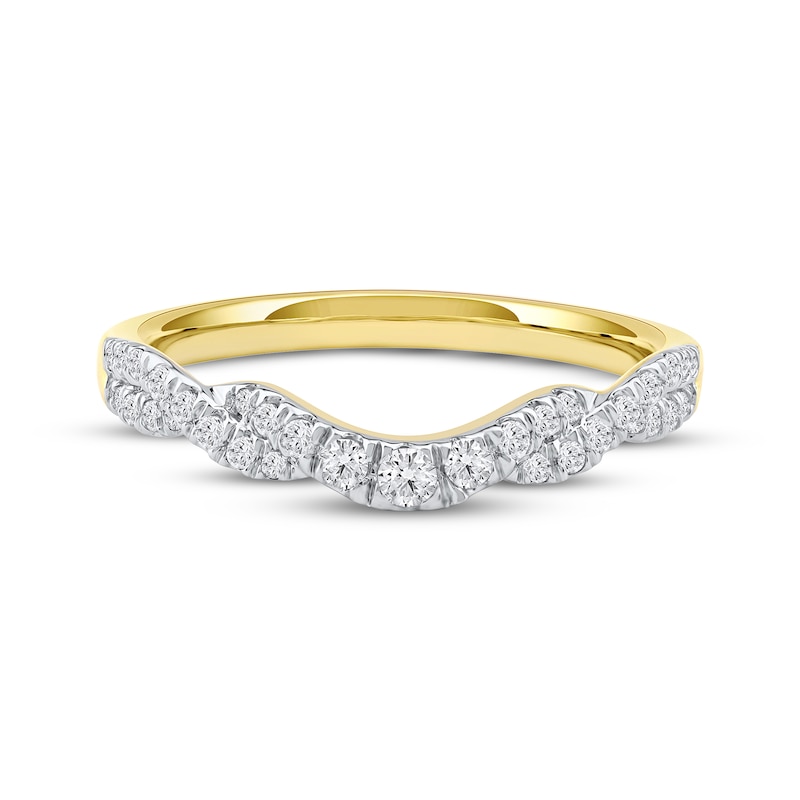 Main Image 3 of Now + Forever Graduating Diamond Contour Twist Anniversary Ring 1/4 ct tw 10K Yellow Gold